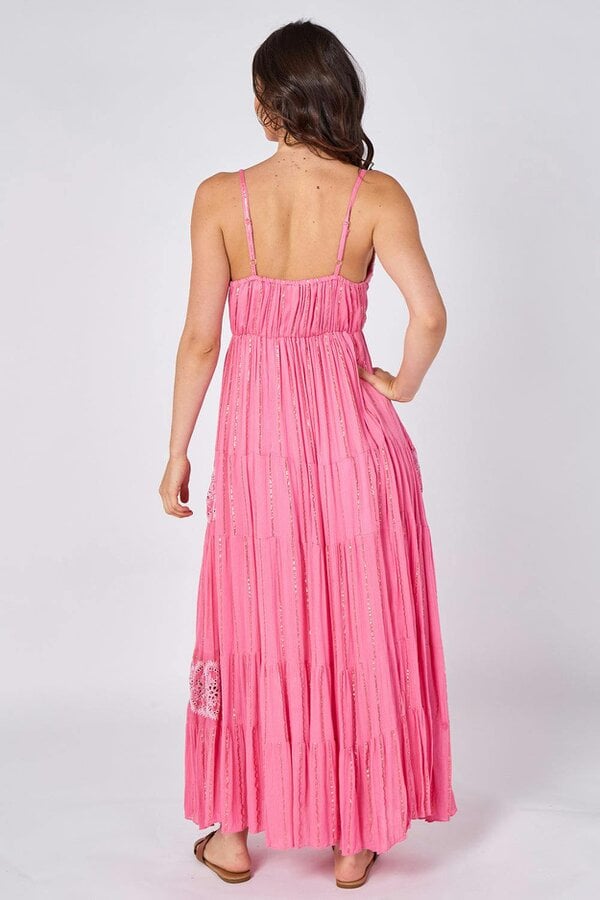 Lace Detail Boho Maxi Dress