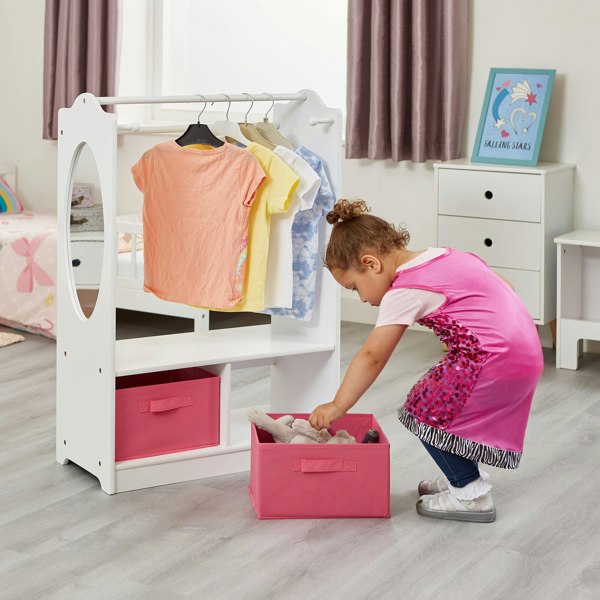 TF4917-white-wooden-dress-up-unit-with-pink-bins-lifestyle-tia-1