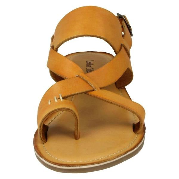 Leather Collection Ladies Leather Collection Toe Loop Sandals F00127