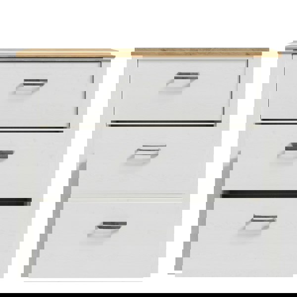 Furniture To Go Bohol 3 Drawer Chest in Riviera Oak/White