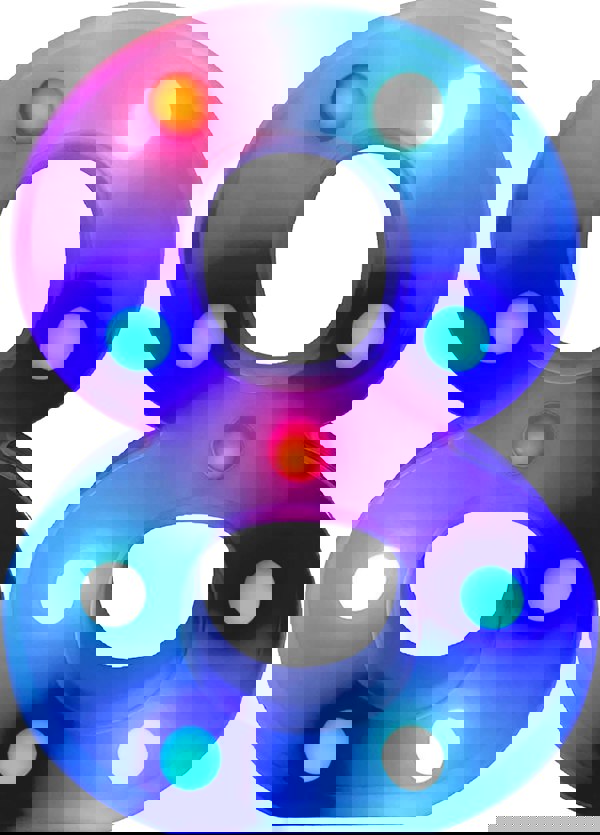 St Helens Battery Operated RGB Number With Remote Control Number 8