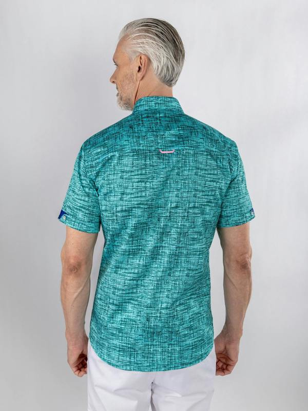 Claudio Lugli Vibrant Abstract Art Short Sleeve Shirt