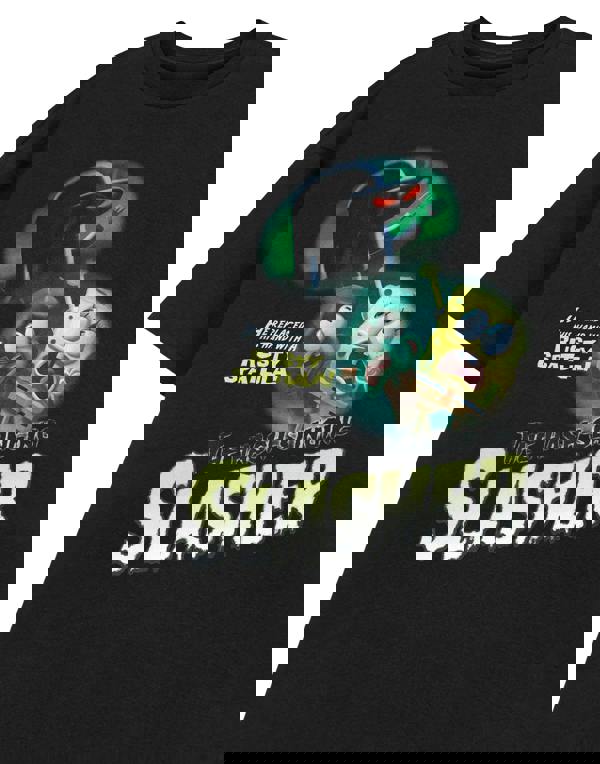 SpongeBob SquarePants Unisex Black Hash Slinging Slasher Short Sleeved T-Shirt