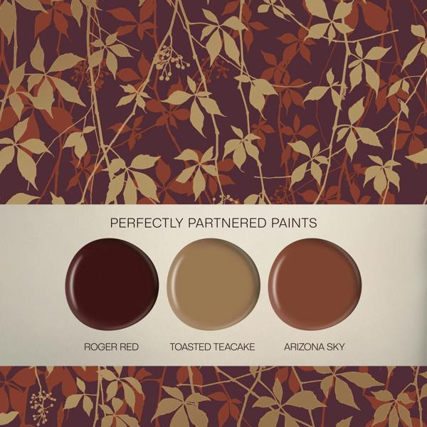 Clarissa Hulse Virginia Creeper Russet & Copper Wallpaper