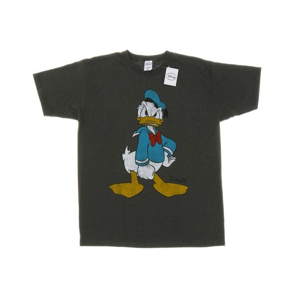 Disney Mens Donald Duck Angry T-Shirt - Light Graphite