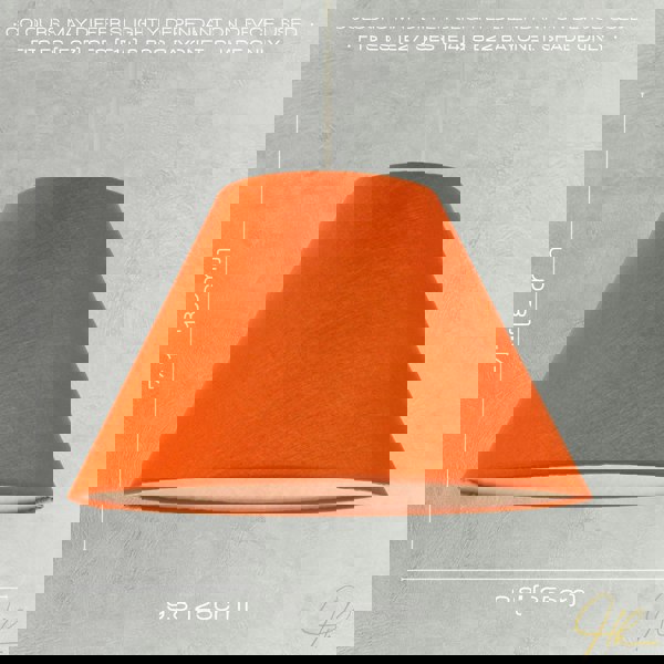 10 Inch Vivid Orange Cotton Coolie Shade for Table Lamp or Pendant Image 6