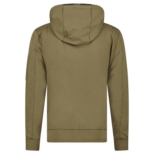 CP Company Light Fleece Lens Zip Hoodie Khaki - chancefashionco
