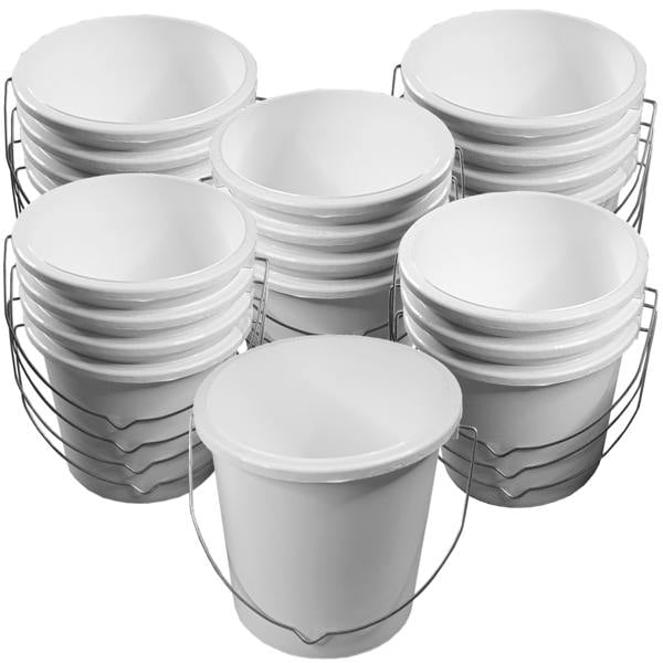 Ketoplastics Paint Kettle Container Tub with Metal Handle and Lid 2.5L (Pack of 20)