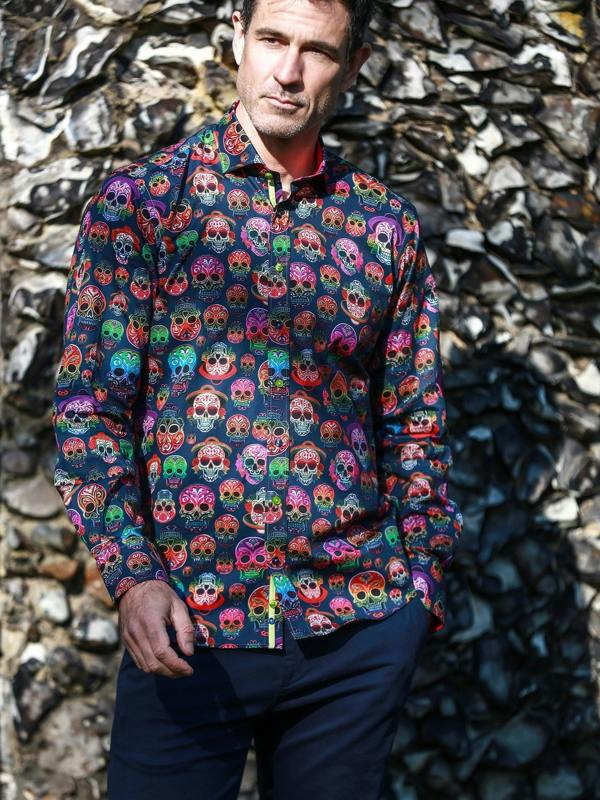 CL2621 EMBROIDERY SKULLS - Claudio Lugli Shirts