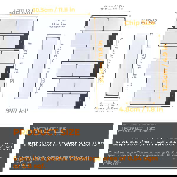 White Metro Glossy 3D Sticker Tile 12 x 12 inches / 30.5 x 30.5 cm - 6pcs in a pack
