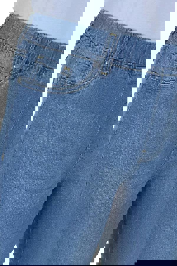 Paulo Due Womens Pull On Denim Capri Shorts