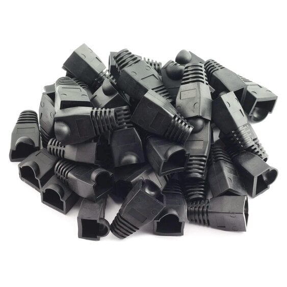 ATEK RJ45 CAT5e CAT6 Ethernet Connector Boots Black