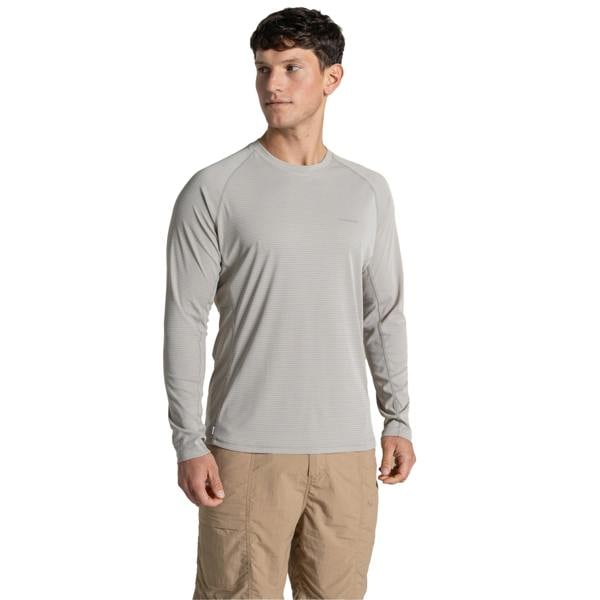 Craghoppers Mens SolarShield+ Nosilife Long-Sleeved T-Shirt - Parchment - 