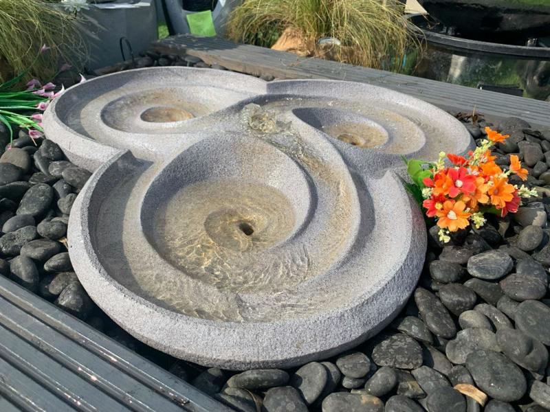 Tranquillity Water Features Dropa Stone Contemporary Solar Water Feature