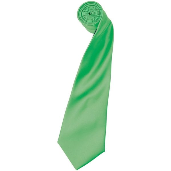 Premier Mens Plain Satin Tie (Narrow Blade) (Pack of 2) - Apple