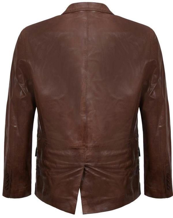Infinity Leather Mens Jacket Leather Blazer Soft Italian Fitted Vintage Coat