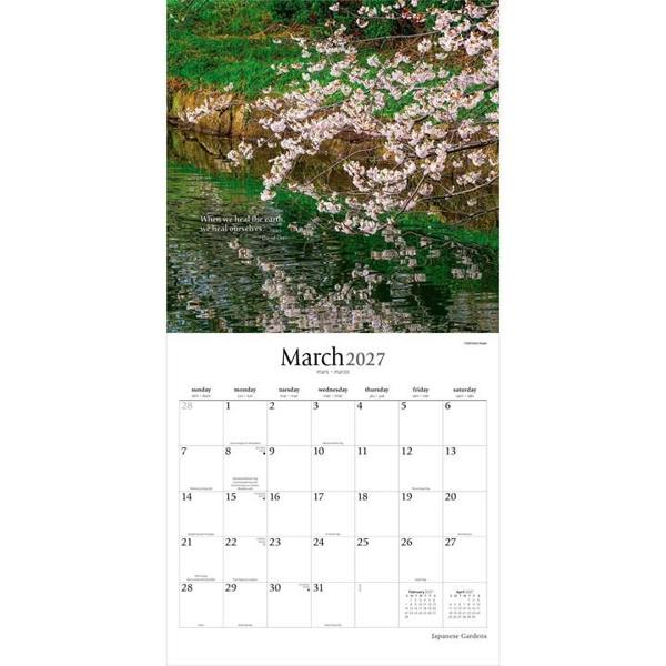 Japanese Gardens Calendar 2027, Wall Calendars, Month To View, Lifestyle, Gift