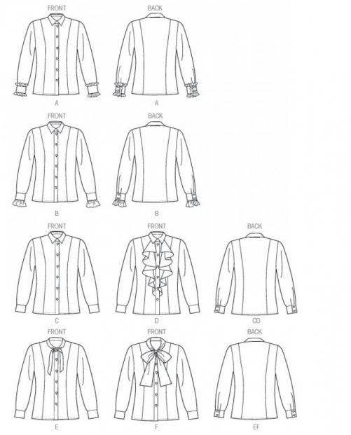 Vogue Sewing Pattern 9029, Shirts, Tops for Women, 8-10-12-14-16 - Easy