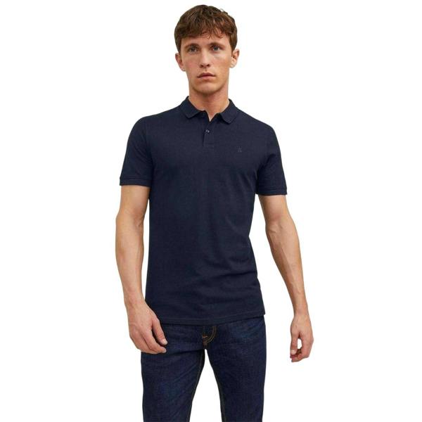 Jack And Jones Mens Basic Polo Shirt - Navy Blazer - 
