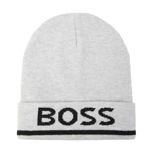 Boss Boys Logo Beanie - Grey - 