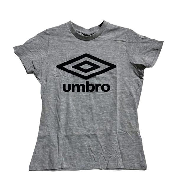 Umbro Womens/Ladies 90s Logo Crew Neck Regular T-Shirt - Grey Marl - 