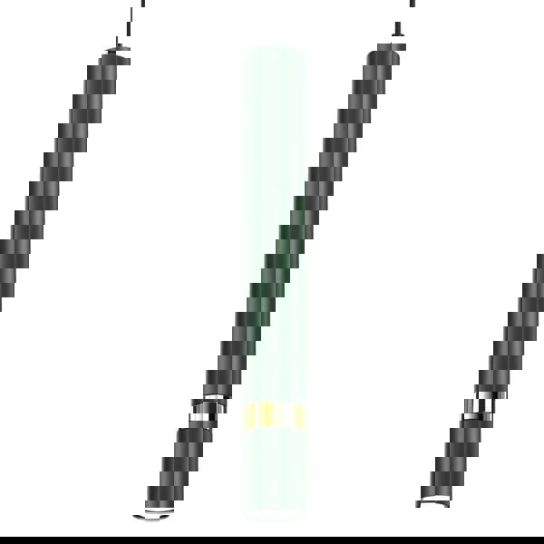 Milagro Joker Contemporary Pendant Lamp 1XGU10 Hand Made Cylindrical Style Light Finished in Green With Striking Gold Detail