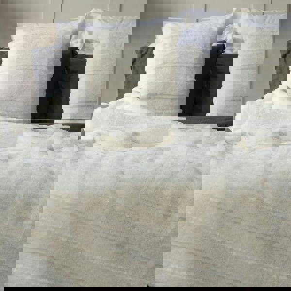 Belledorm Alaska Faux Fur Filled Cushion - Snow - 