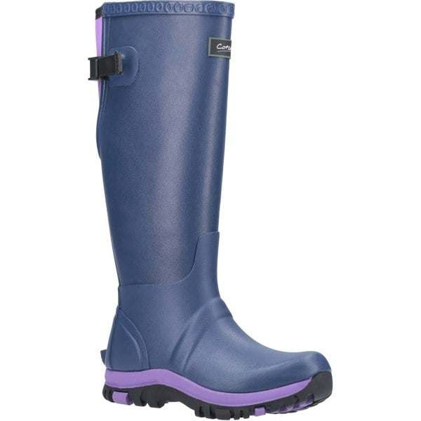 Cotswold Realm Adjustable Wellington Women's Boots in Blue/Purple