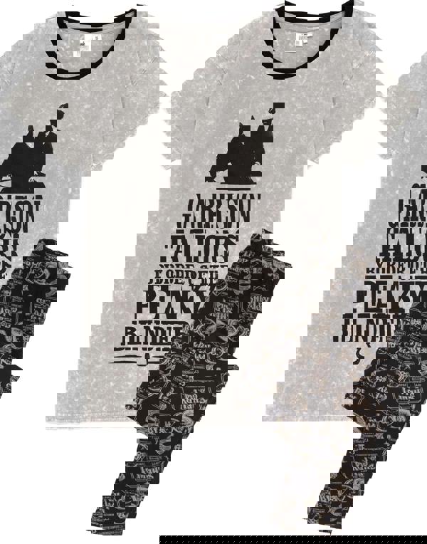 Peaky Blinders Womens Grey Character Short Sleeve Long Leg Pyjama Set