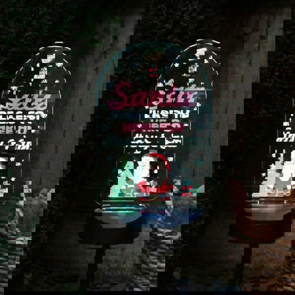 Personalised Memento Company Personalised Santa Stop Here Outdoor Solar Light