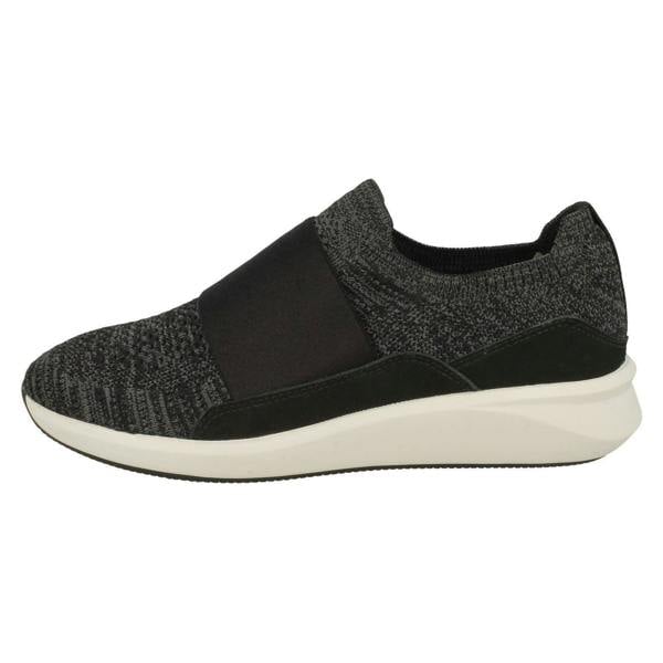 Clarks Ladies Clarks Elasticated Strap Detailed Trainers Un Rio Knit