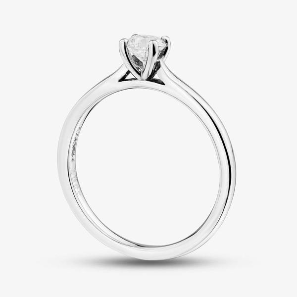 1888 Collection Platinum Certificated Round Cut 0.33ct Diamond Four Claw Solitaire Ring RI-2016(.33CT PLUS)