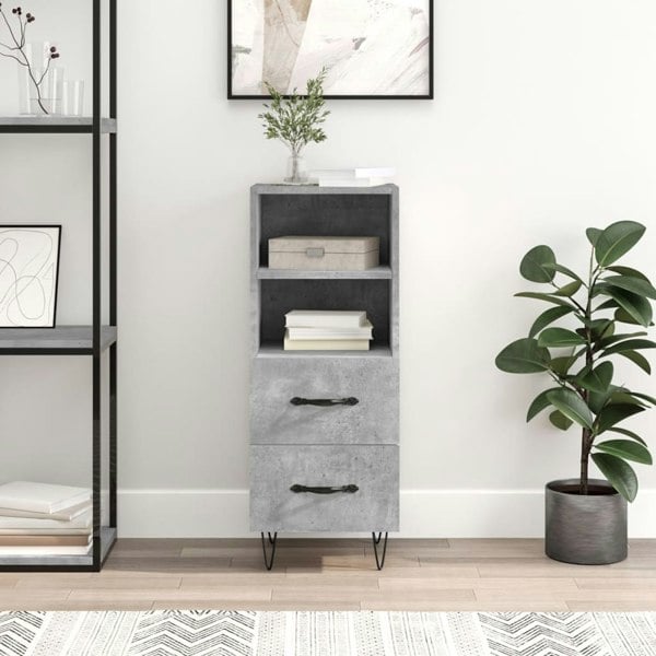 Berkfield Sideboard Concrete Grey 34.5x34x90 cm Engineered Wood