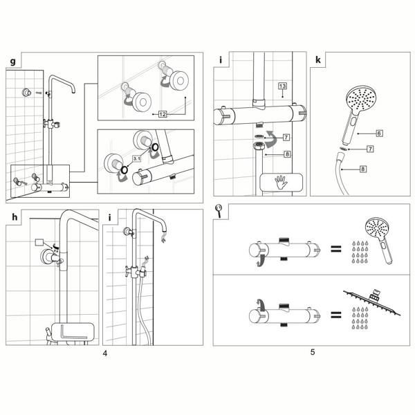 Flode Sater Round Style Thermostatic Shower Kit With Bath Filler | 3 Functions | Chrome