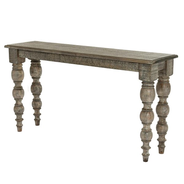 Wyld Haus Montaine Mid Century Wide Brown Wood Console Table