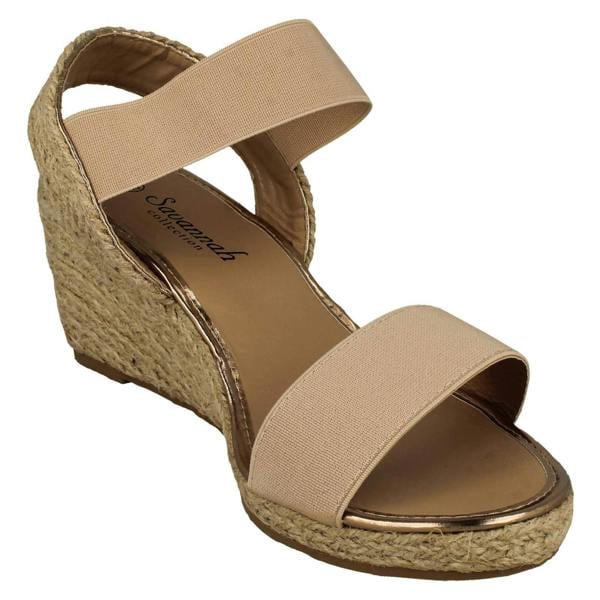 Savannah Womens Savannah Slip On Wedge Heeled Sandal F2297
