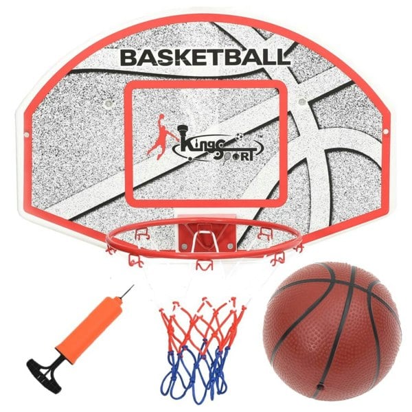 Berkfield Five Piece Wall Mounted Basketball Backboard Set 66x44.5 cm