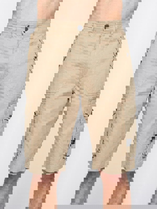 Crosshatch Kyron Cargo Shorts Stone