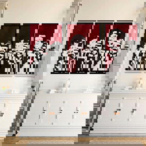 Gallery Walls Living Room | Set of 3 Boho Women Wall art Prints