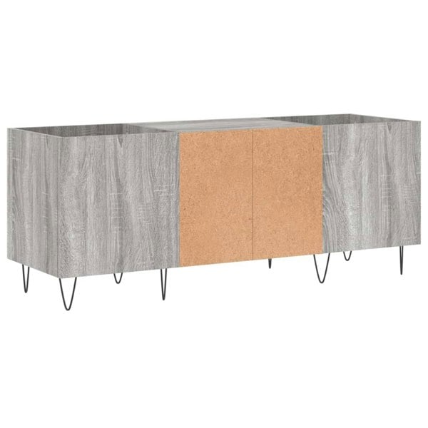 Berkfield Record Cabinet Grey Sonoma 121x38x48 cm Engineered Wood