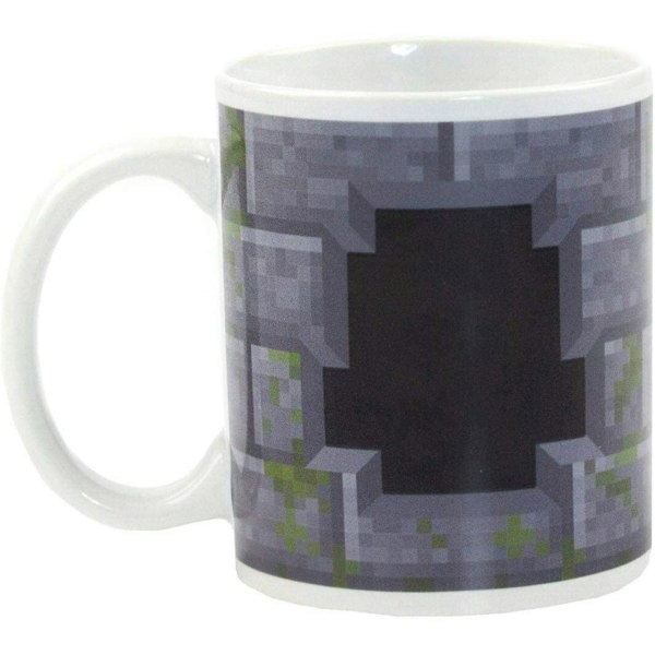 Minecraft Creeper Heat Changing Mug - Grey/Green