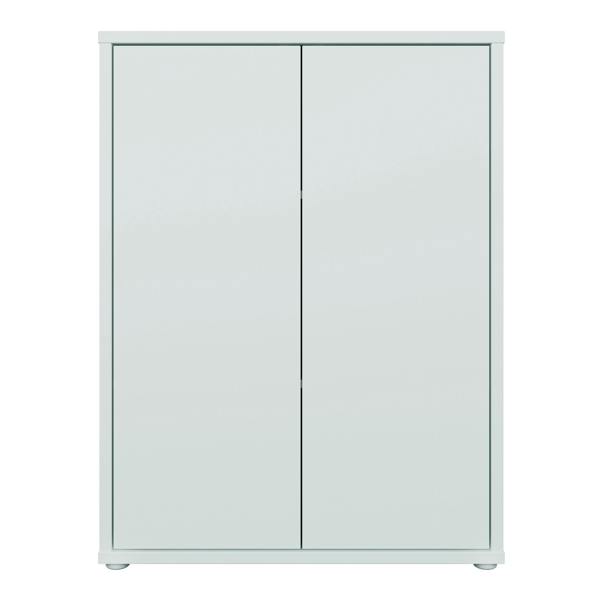 Furniture To Go Alice Springs Tall 2 Door Cupboard with Push-to-Open Doors in Light Grey