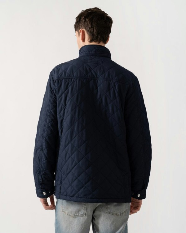 GANT Mens Quilted Windcheater Mid Jacket - 433 Evening Blue