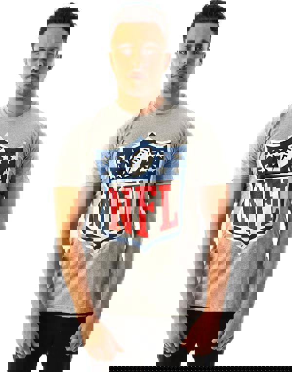 NFL Mens Grey Shield Logo Short Sleeved T-Shirt