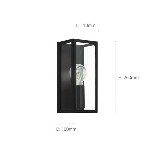 EGLO Amezola 1-Light Caged Industrial Wall Light