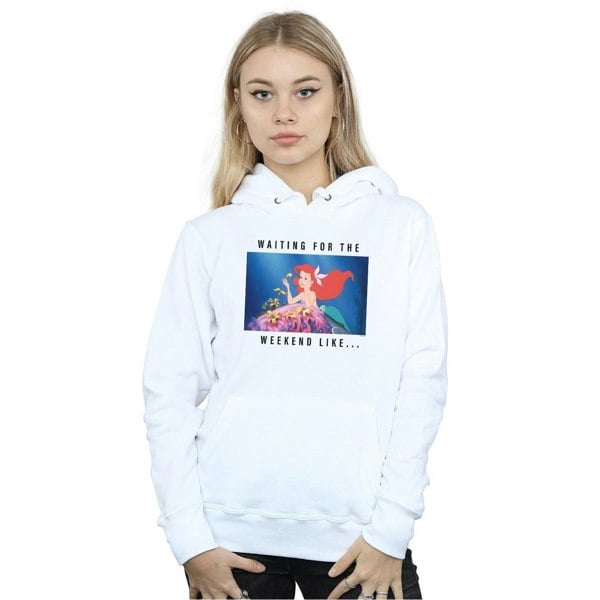 Disney Princess Womens/Ladies Ariel Waiting For The Weekend Hoodie - White