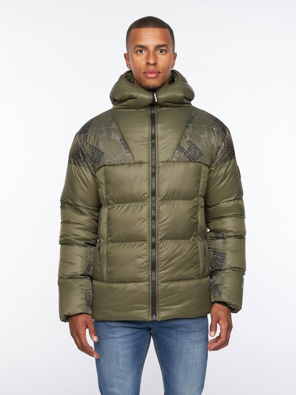 Duck and Cover Ryebank Padded Jacket Olive Camo