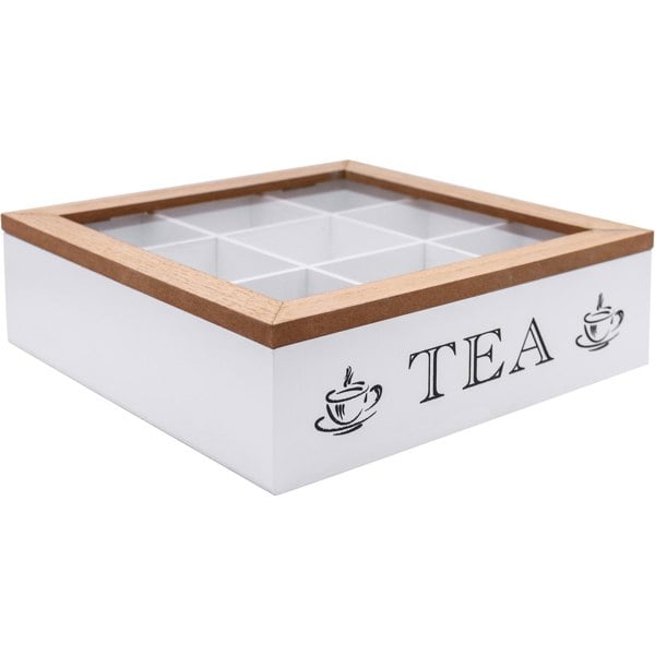 Maison des Cadeaux Two-Tone 9-Compartment Tea Box