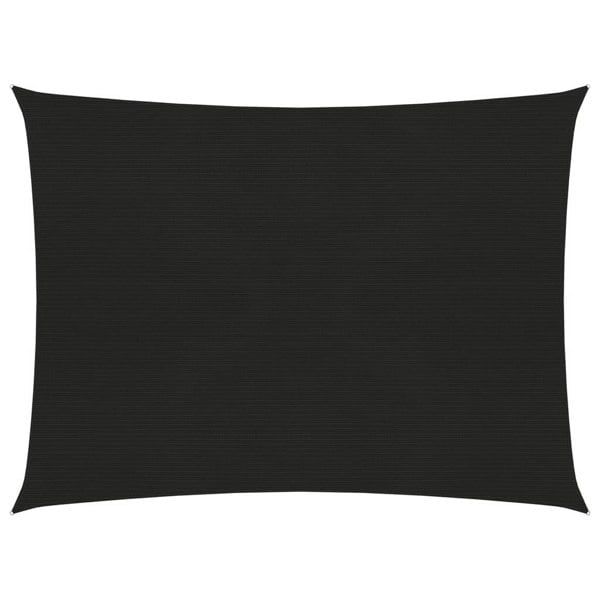 Berkfield Sunshade Sail 160 g/m�__ Black 5x6 m HDPE