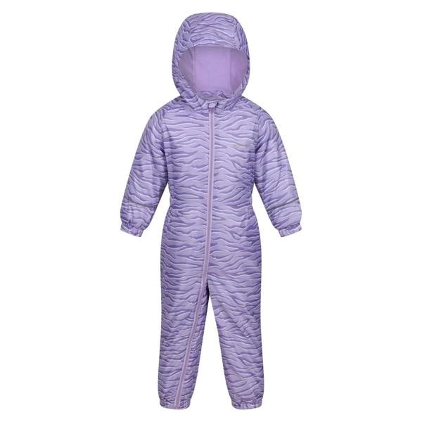 Regatta Childrens/Kids Splat II Zebra Print Waterproof Puddle Suit - Pansy - 